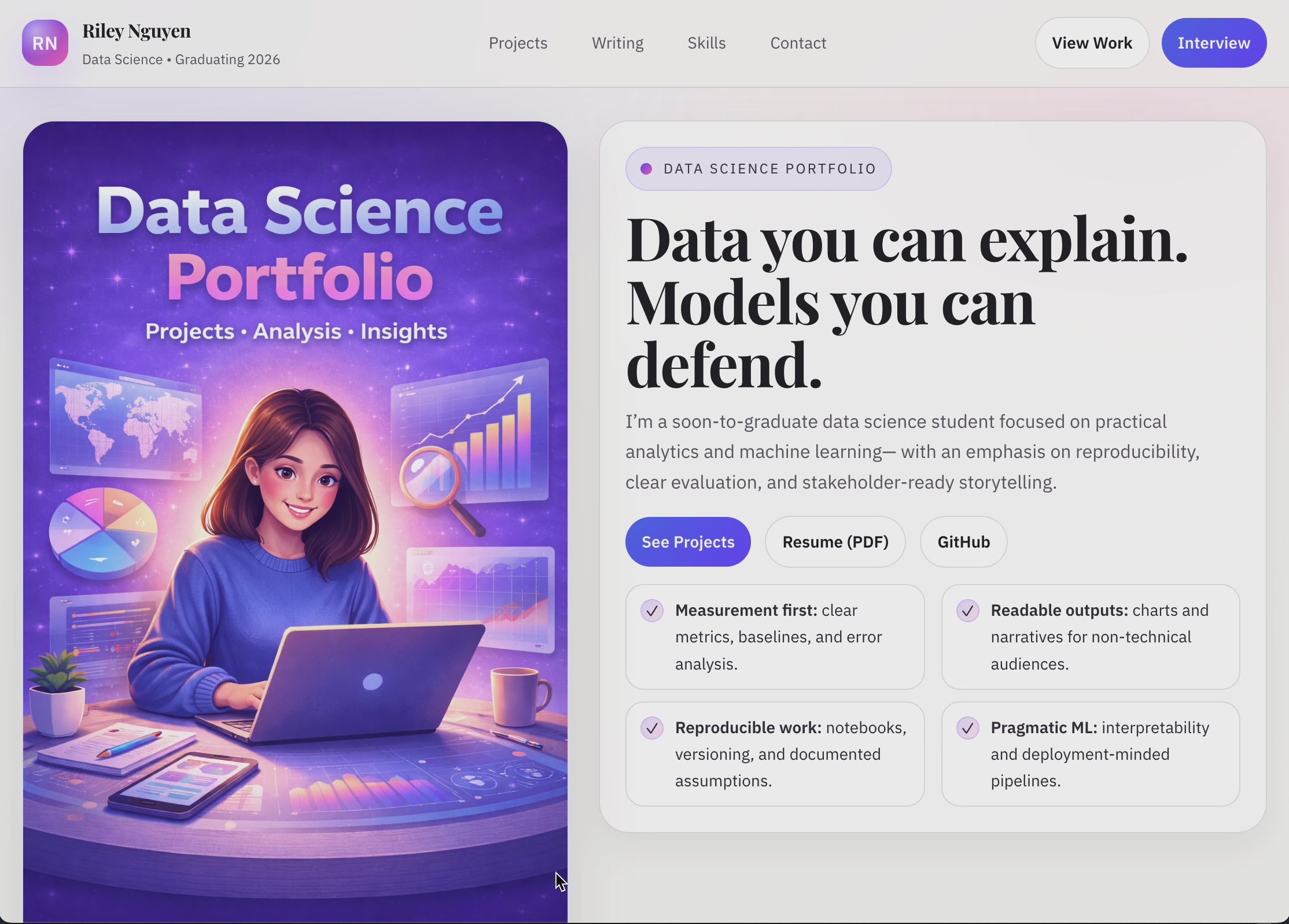 Data Science Portfolio Website