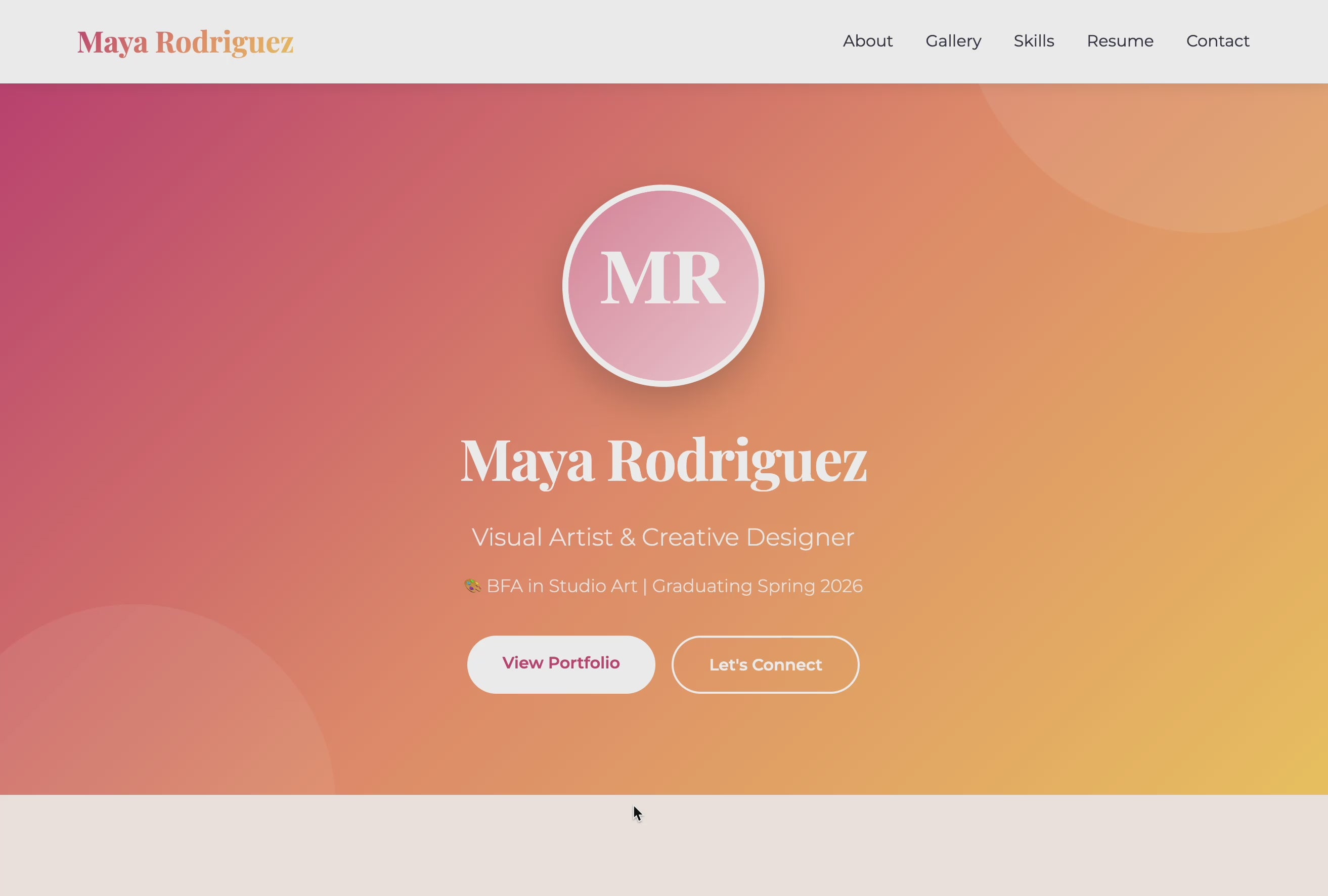 Art Portfolio Website