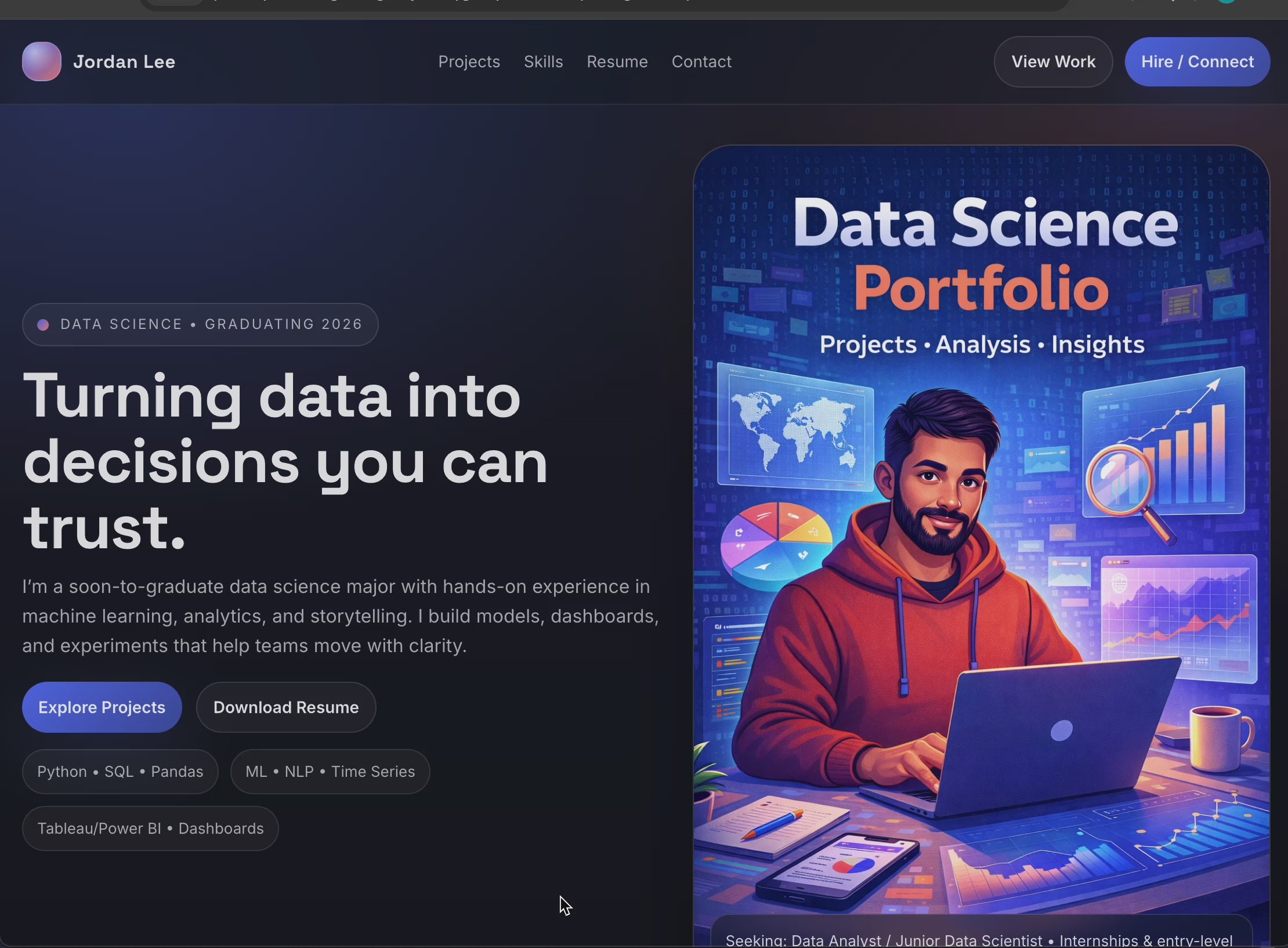 Data Science Portfolio Website