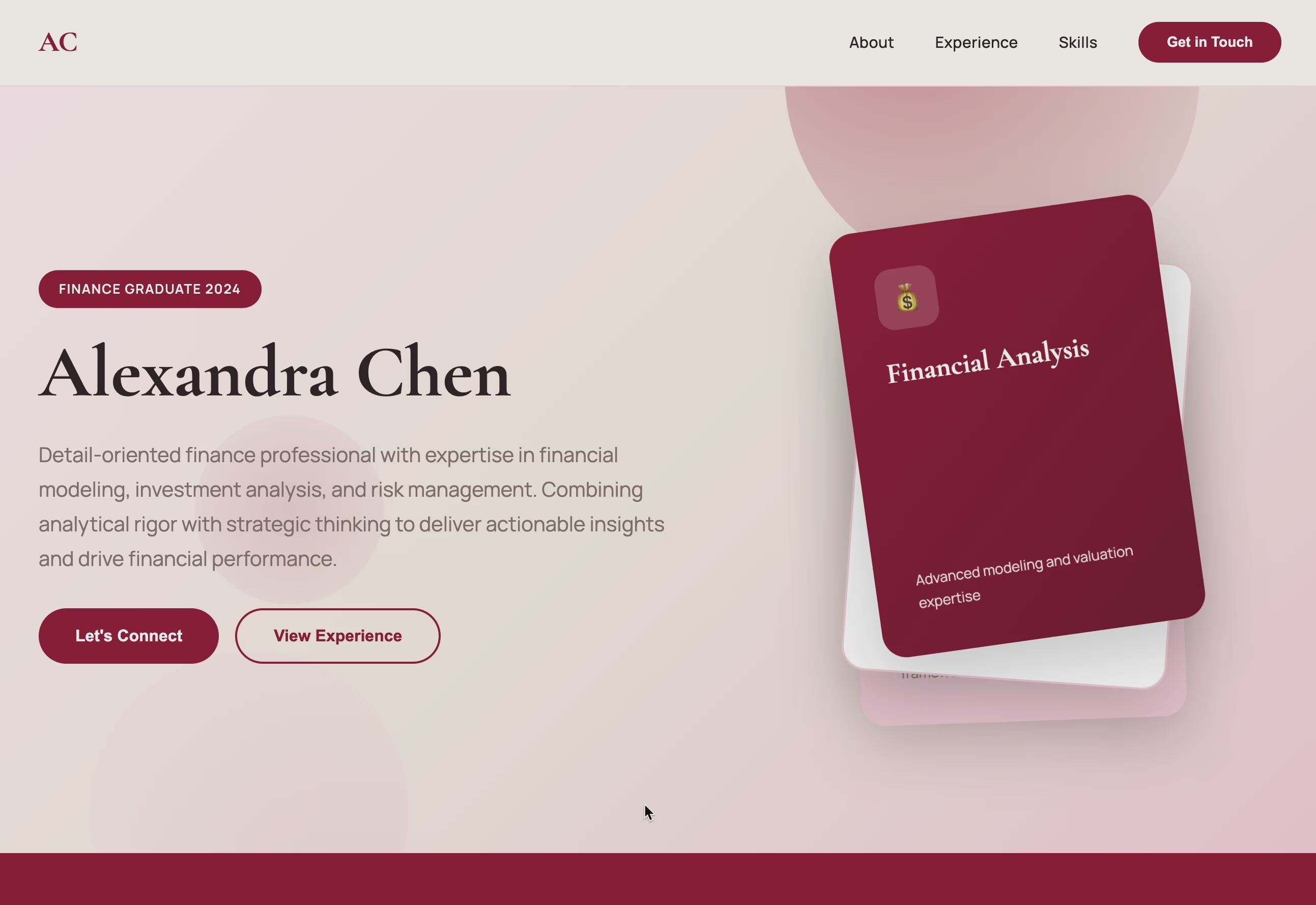 Finance Portfolio Website